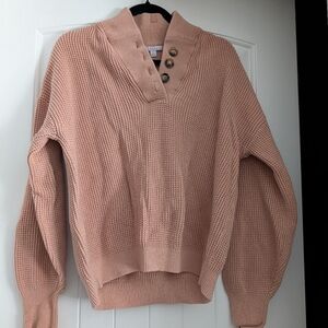 Lunya Blush Cowl Neck Sweater